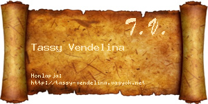 Tassy Vendelina névjegykártya